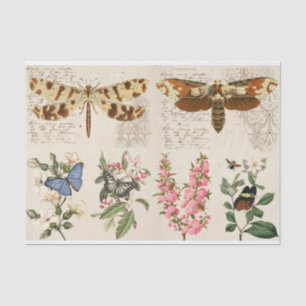 Dragonfly Butterfly Moth bloemen Tissuepapier