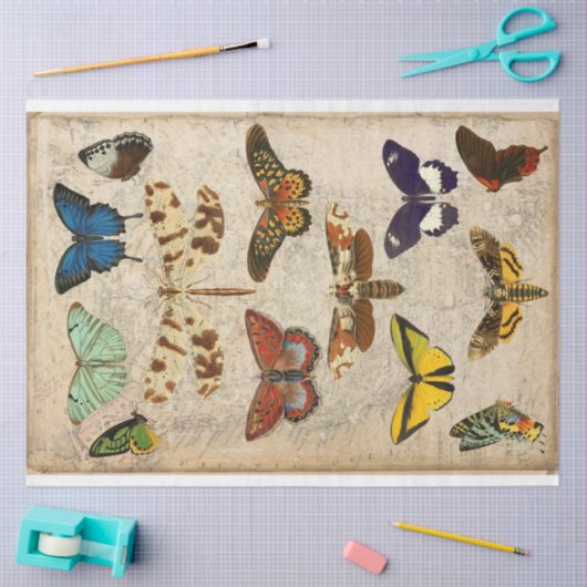 Dragonfly Butterfly moth decoupage Tissuepapier (Craft)