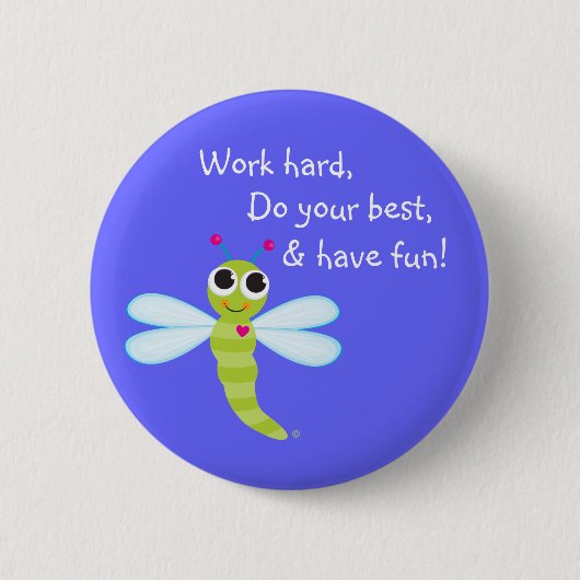 Dragonfly-Button Ronde Button 5,7 Cm (Voorkant)