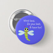 Dragonfly-Button Ronde Button 5,7 Cm (Voorkant /achterkant)