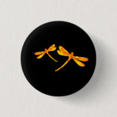 Dragonfly-Button - Vuur Ronde Button 3,2 Cm (Voorkant)