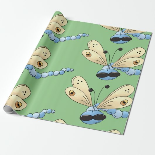 Dragonfly Cadeaupapier (Uitgerold)