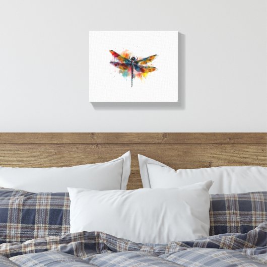 Dragonfly Canvas Afdruk (Insitu (Slaapkamer))