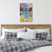 Dragonfly Canvas Afdruk (Insitu (Slaapkamer))
