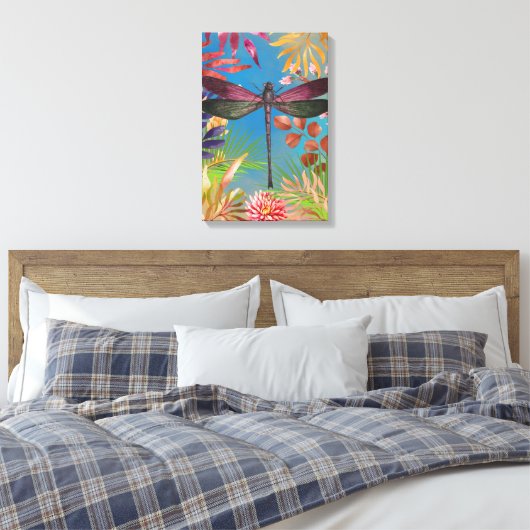 Dragonfly Canvas Afdruk (Insitu (Slaapkamer))