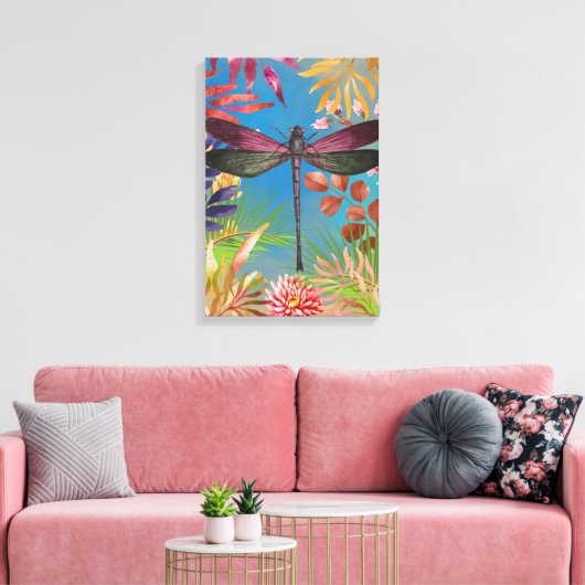 Dragonfly Canvas Afdruk (Insitu (Woonkamer))