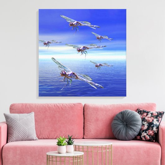 Dragonfly Canvas Afdruk (Insitu (Woonkamer))