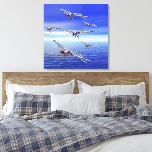 Dragonfly Canvas Afdruk (Insitu (Slaapkamer))