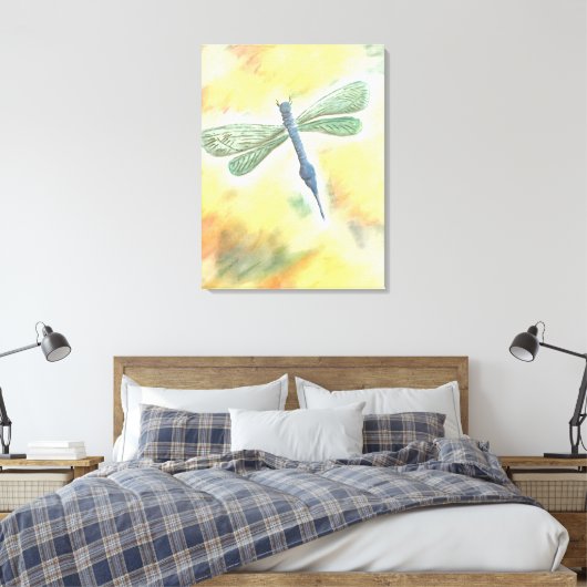 Dragonfly Canvas Afdruk (Insitu (Slaapkamer))