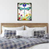 Dragonfly Canvas Afdruk (Insitu (Slaapkamer))