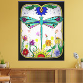 Dragonfly Canvas Afdruk (Insitu (Woonkamer))
