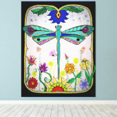 Dragonfly Canvas Afdruk (Insitu (Houten vloer))