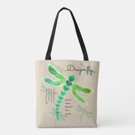 Dragonfly | Canvas tas Khaki (Achterkant)