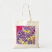 Dragonfly-Canvas tas: Oorspronkelijke zijdeschilde Tote Bag (Voorkant)