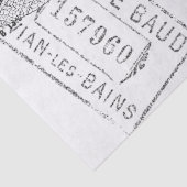 Dragonfly Carte Postale Franse Postmark Decoupage Tissuepapier (Detail)