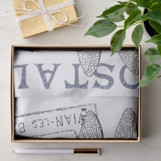 Dragonfly Carte Postale Franse Postmark Decoupage Tissuepapier (Geschenk)