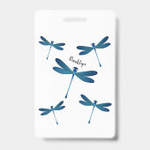 Dragonfly cartoon illustration badge (Achterkant)