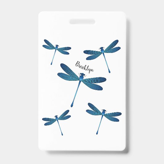 Dragonfly cartoon illustration badge (Voorzijde)