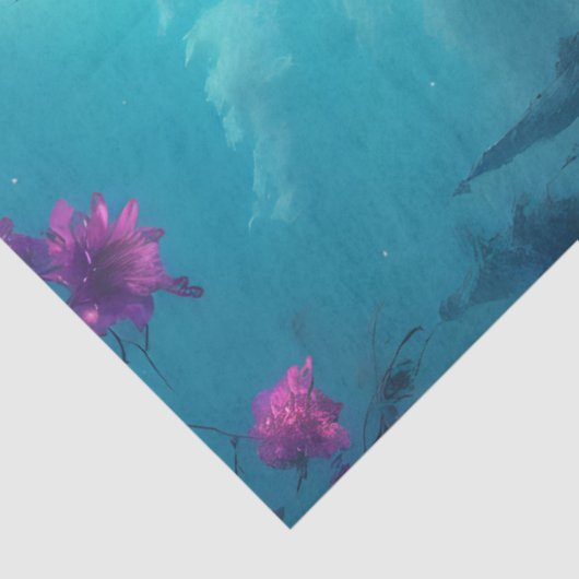 Dragonfly Castle Tissue Paper Tissuepapier (Detail)