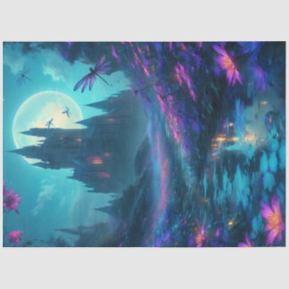 Dragonfly Castle Tissue Paper Tissuepapier