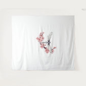 Dragonfly Cherry Blossom Art Dragonflies T-shirt_3 Wandkleed (Voorkant (horizontaal))
