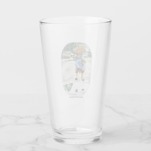 Dragonfly Child Jumping Fun Fantasy Drink Glas (Achterkant)