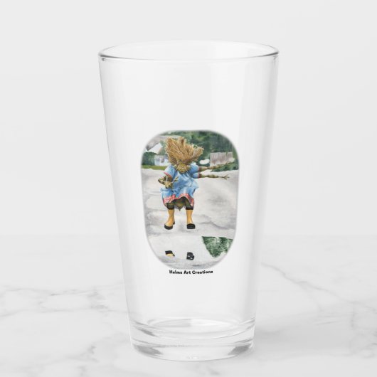 Dragonfly Child Jumping Fun Fantasy Drink Glas (Voorkant)