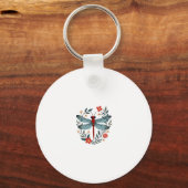 Dragonfly Christmas T-Shirt_1 (1) Sleutelhanger (Voorkant)