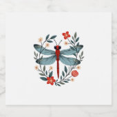 Dragonfly Christmas T-Shirt_1 (1) Sparkling Wijnetiket (Enkel label)