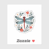 Dragonfly Christmas T-Shirt_1 (1) Sticker (Vel)