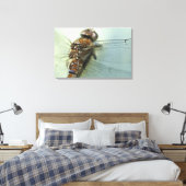 Dragonfly close-up canvas afdruk (Insitu (Slaapkamer))