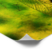 Dragonfly Close-up Natuur Distressed Art Poster (Hoek)