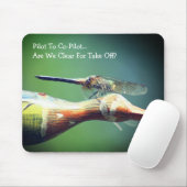 Dragonfly Co Pilot Humoureuze Natuur Muismat (Met muis)