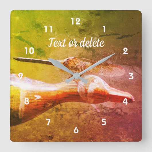 Dragonfly Co Pilot Insect Abstract gepersonaliseer Vierkante Klok (Voorkant)