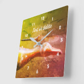 Dragonfly Co Pilot Insect Abstract gepersonaliseer Vierkante Klok (Hoek)