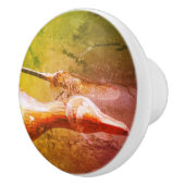 Dragonfly Co Pilot Insect Abstract Grunge Keramische Knop (Rechts)