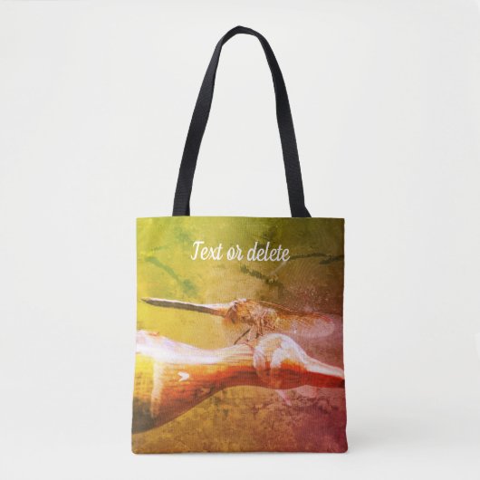 Dragonfly Co Pilot Insect Art gepersonaliseerd Tote Bag (Voorkant)