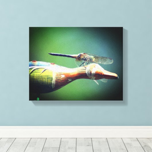 Dragonfly Co Pilot Insect Canvas Afdruk (Insitu (Houten vloer))