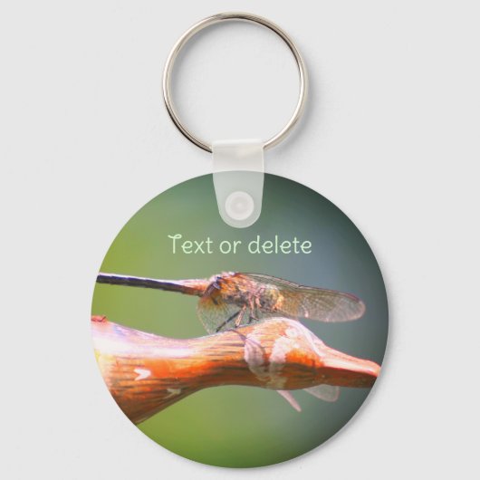 Dragonfly Co Pilot Natuur, gepersonaliseerd Sleutelhanger (Voorkant)