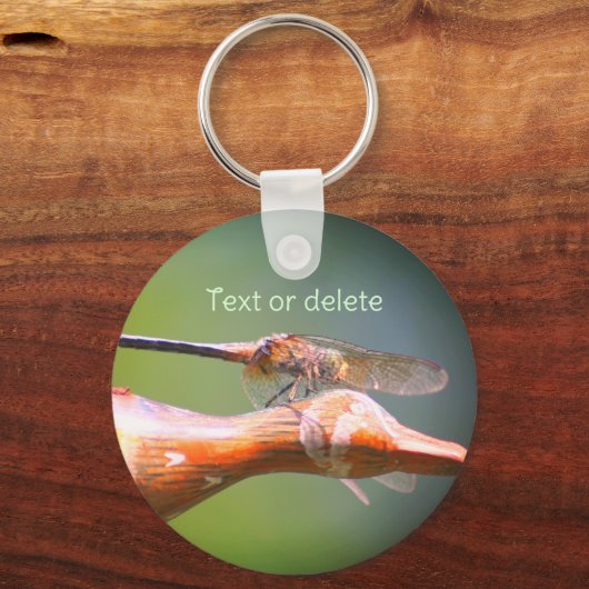 Dragonfly Co Pilot Natuur, gepersonaliseerd Sleutelhanger (Achterkant)