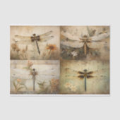 Dragonfly Collage 1 Decoupage Papier (Voorkant)