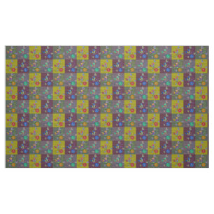 Dragonfly Collage Fabric Stof