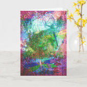 Dragonfly Collage, kom snel goed Kaart (Gele Bloem)