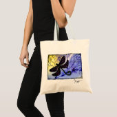 Dragonfly collage over Waterverf - Blauw geel Tote Bag (Voorkant (product))