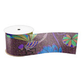 Dragonfly Collage Ribbon Satijnen Lint (Spoel)