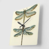 Dragonfly-Collectie door Chariklia Zarris Vierkante Klok (Hoek)