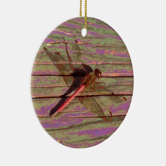 Dragonfly Colorful Keramisch Ornament (Rechts)