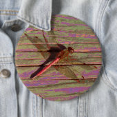 Dragonfly Colorful Ronde Button 6,0 Cm (In situ)