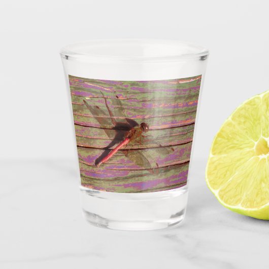 Dragonfly Colorful Shot Glas (Voorkant)