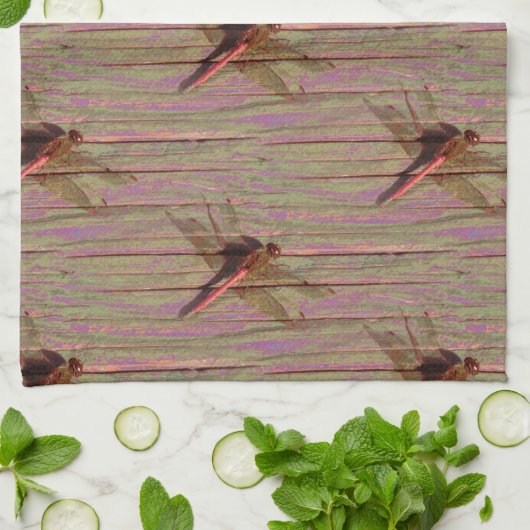 Dragonfly Colorful Theedoek (Gevouwen)